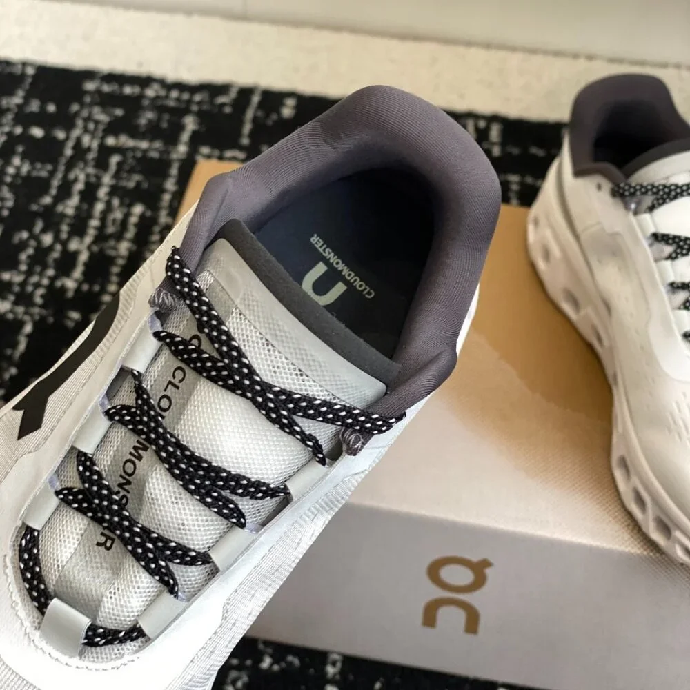 On Running White and Gray Cloudtec Women's Ankle Sneakers - Picture 7 of 9